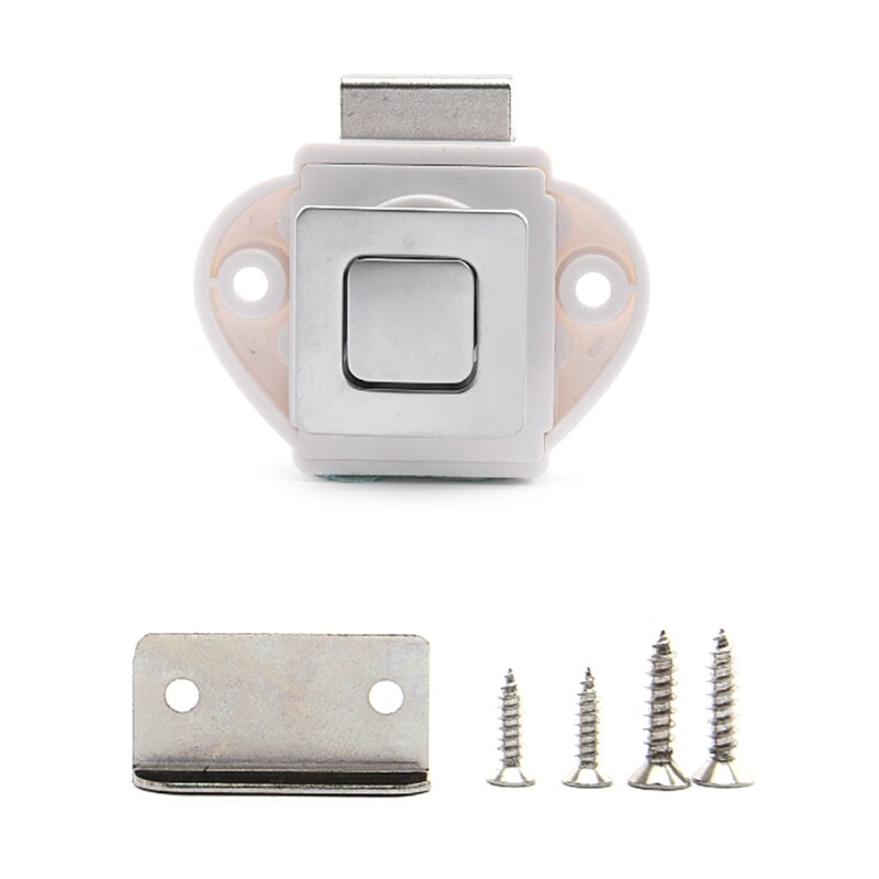 Verborgen Knop Lock Push Button Klink Rv Push Lock Zinklegering Kabinet Sloten Voor Rv Jachten Camper Camper Lade 20mm