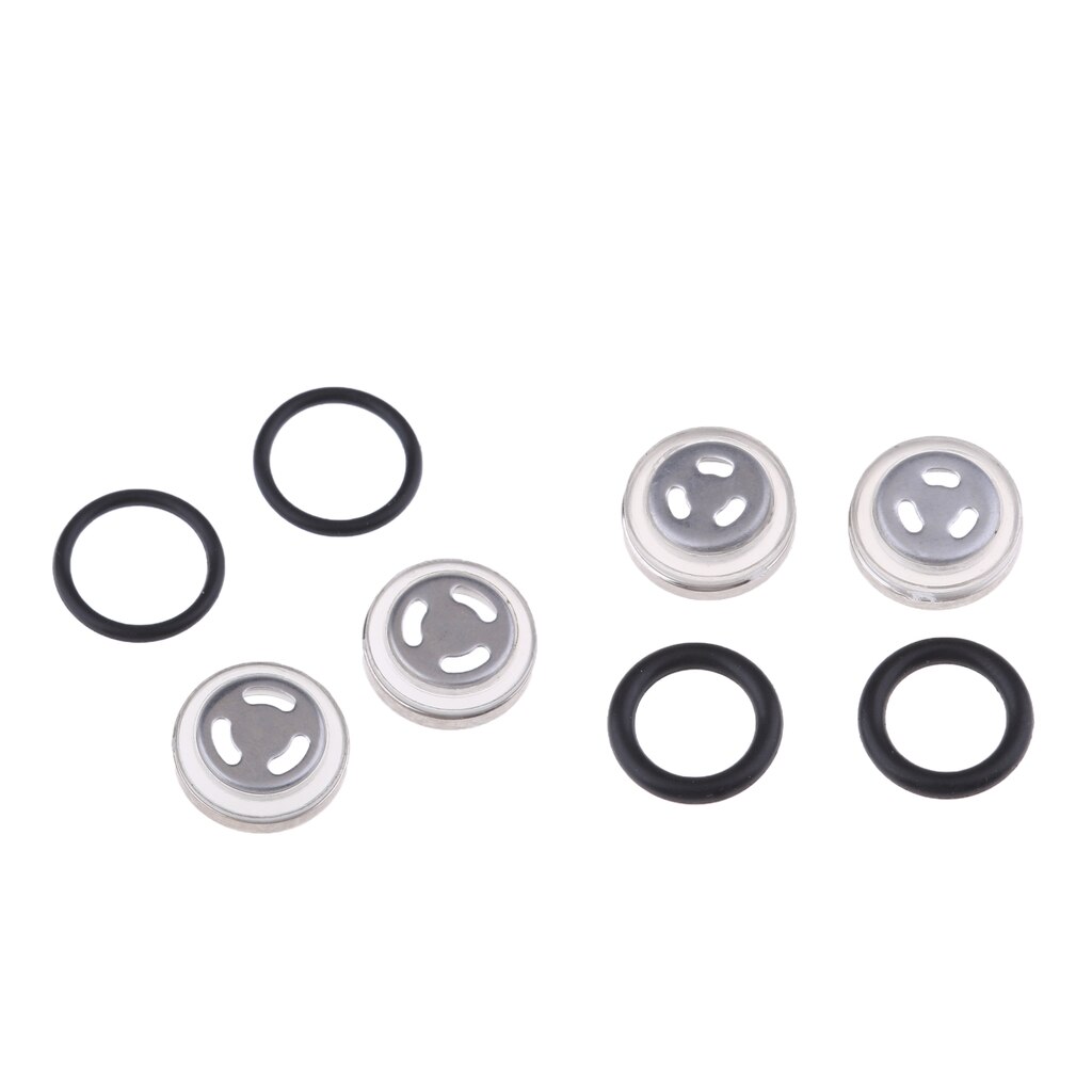 4-Set Motor Bike Brake Master Cylinder Reservoir Sight Mirror Gasket 18+12mm
