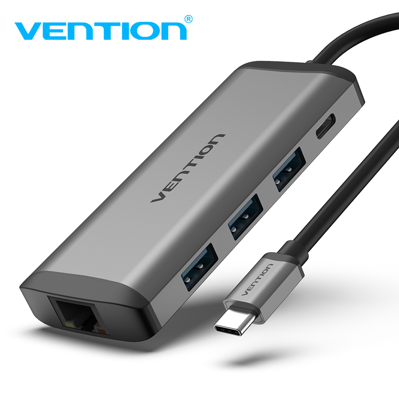 Ventie Thunderbolt 3 Dock Usb Hub Type C Naar Hdmi USB3.0 RJ45 Adapter Voor Macbook Samsung Dex S8/S9 huawei P30 Pro Usb C Adapter