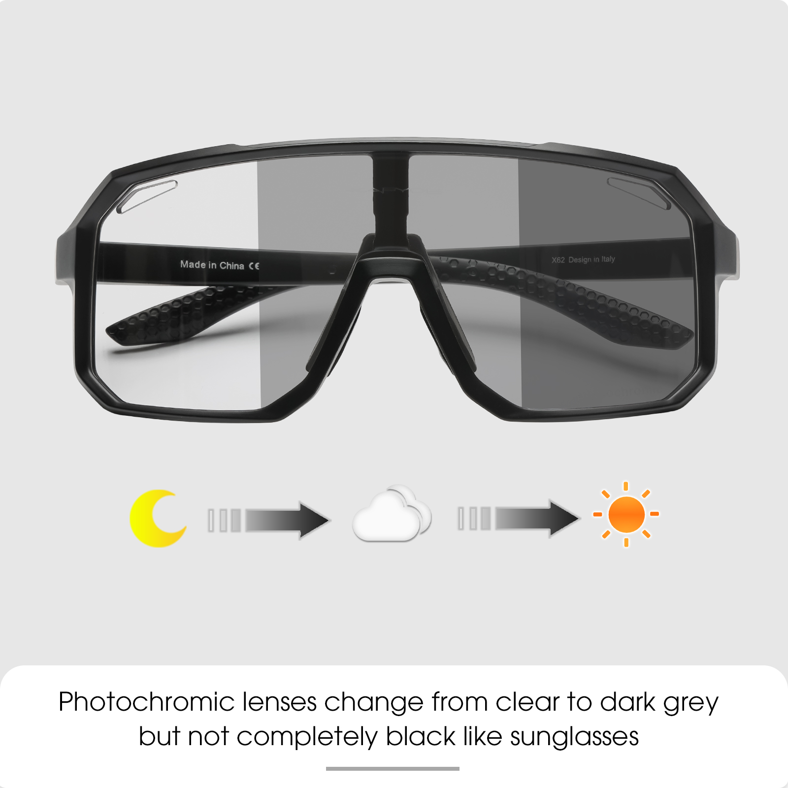 Okulary rowerowe Okulary fotochromowe Mężczyźni Kobiety Rower Górski Okulary Szosowe Nowe Jazda Rowerowa Gogle Wędrówki Sportowe