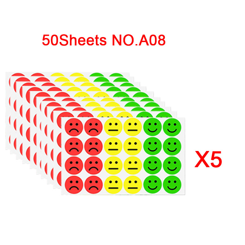 144-1440pcs Happy/Sad Smile Face Behavior Emotion Stickers 18 Styles Face Decals Behavior Chart Reward Stickers for Student Kids: Beige