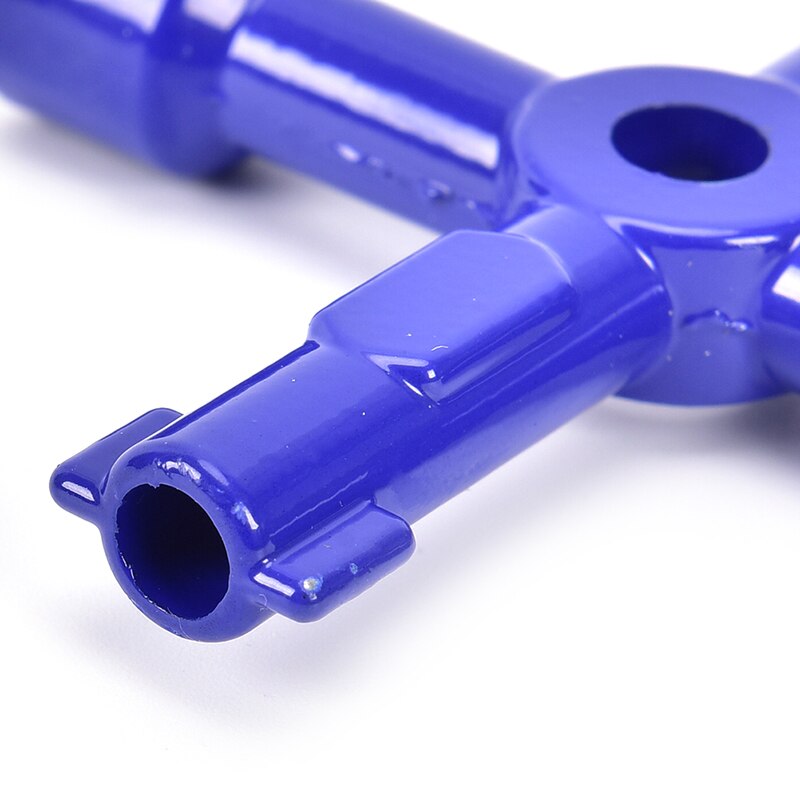 1Pcs 4 Way Utility Service Metal Key For Gas/Electric/Control Board/Panel Black Blue