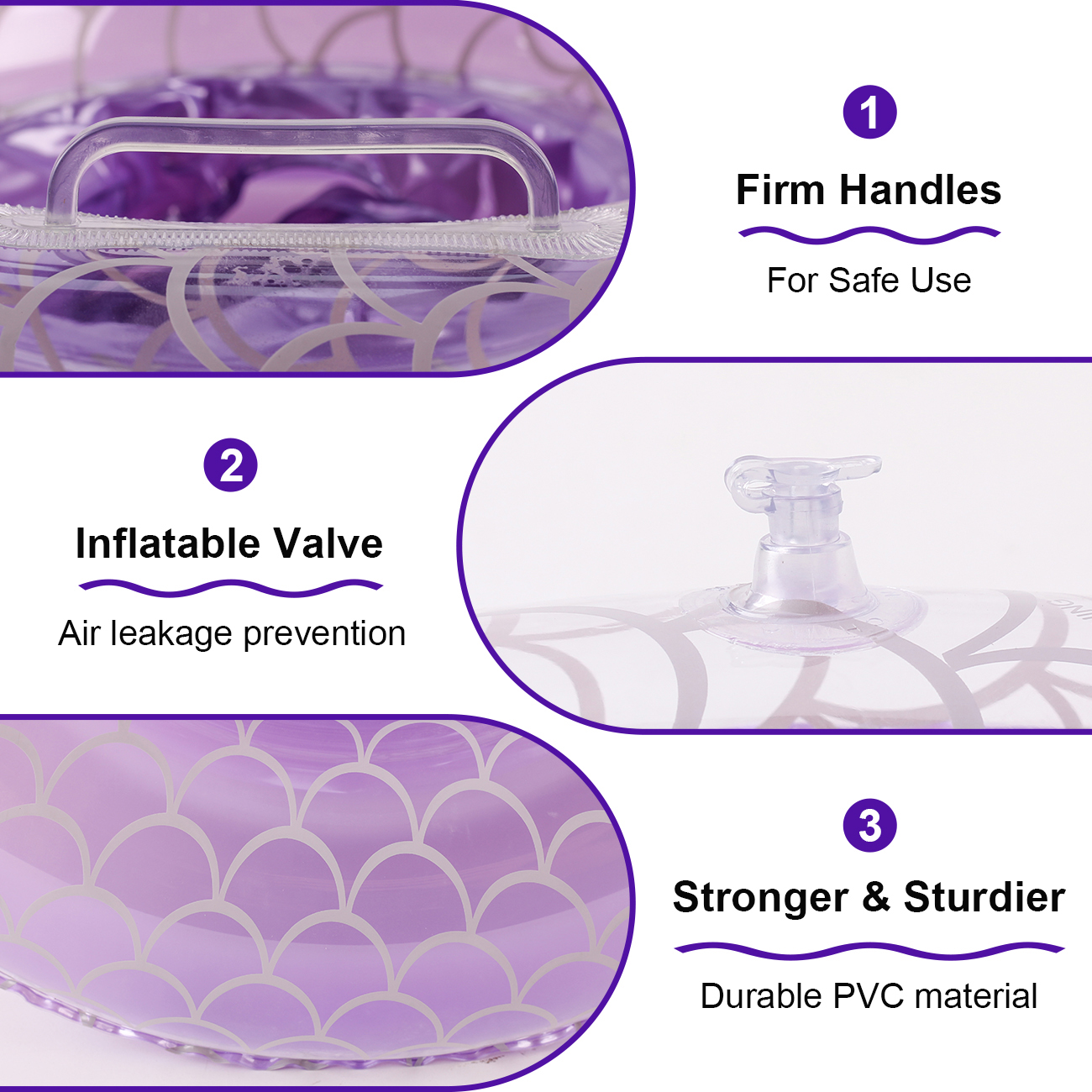 Pool Floaties for Kids,Mermaid Baby Swimming Float, Smart Swim Trainer, Inflatable Pool Floats for Toddlers