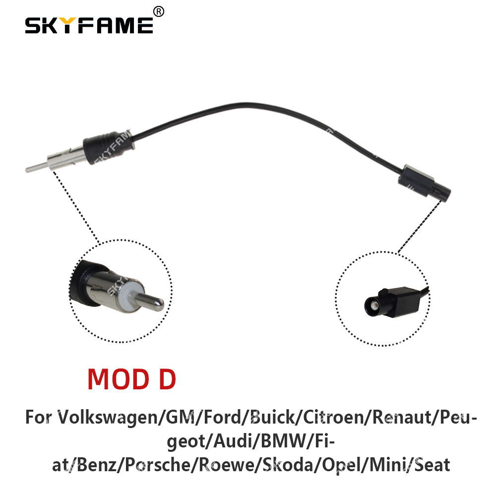 SKYFAME Car Radio FM AM Antenna Converter Adapter Extended Line Plug For Car Playe DVD Android Multimedia Navigation: MULTI