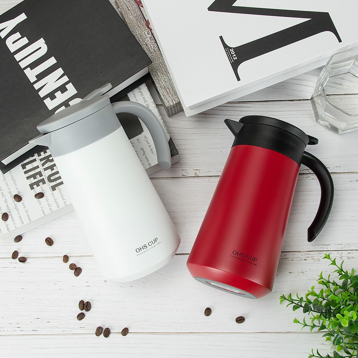 Kaffekanna isolering 800ml rostfritt stål dubbel kanna hem hotell restaurang vattenkokare verktyg