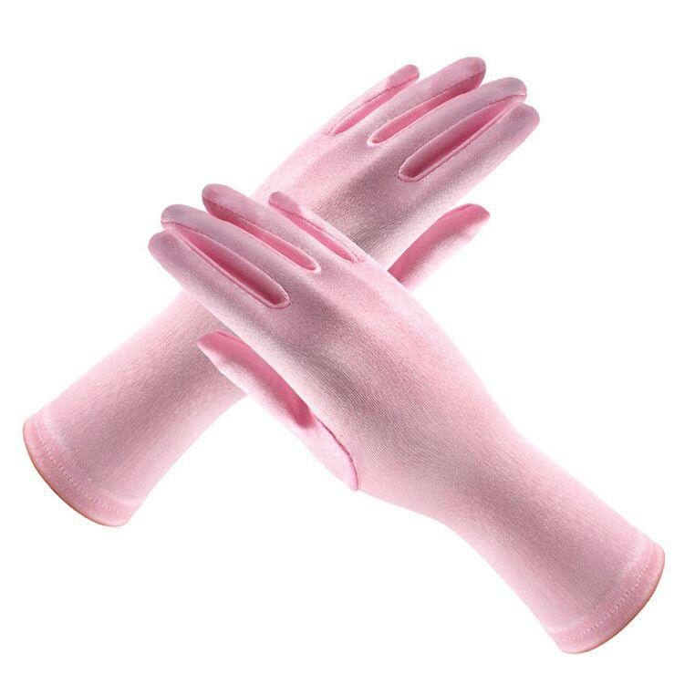 Handschoenen voor meisjes lange prinsessenhandschoenen meisjeshandschoenen verjaardag blauwe trouwjurk effen handschoen voor kostuumaccessoires satijn