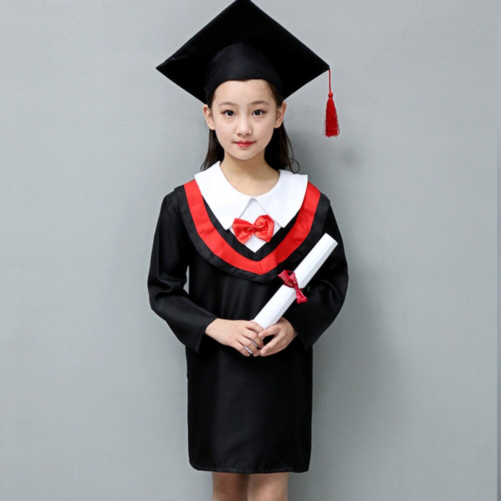 Children's Graduation Hat Costume Accessory Doctoral Cap with Yellow Tassel for Kids: Default Title