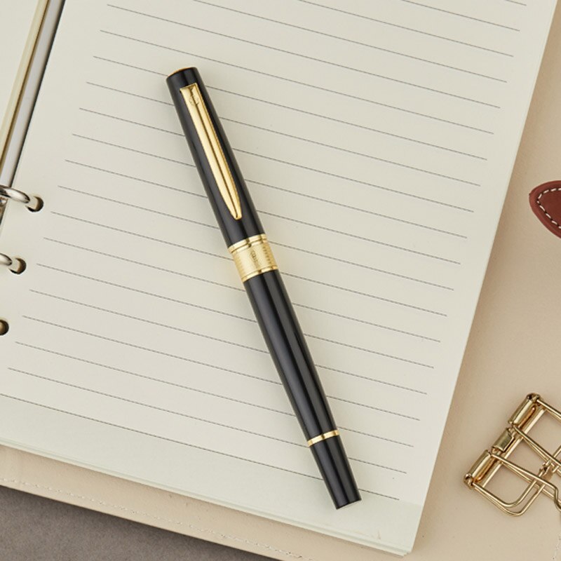 BLACK Metal golden piece Restoring ancient ways Trim M Fountain Pen
