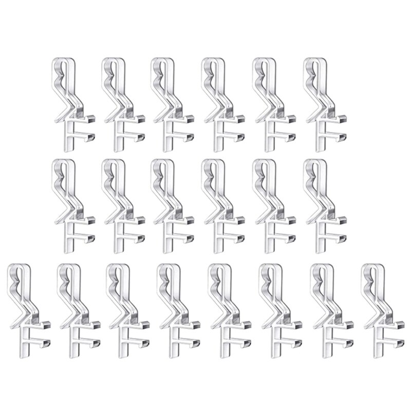 20Pcs Window Valance Clip Clear Plastic Hidden Retainer Horizontal Blind Bracket