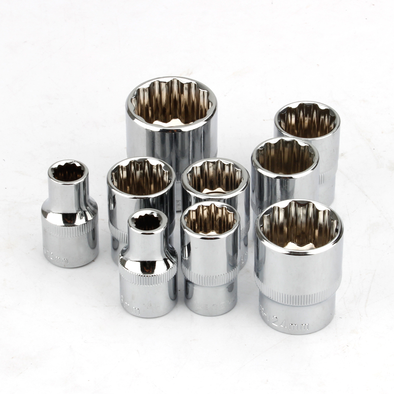 1pcs 1/2" Square Drive 12-point Socket Bit Ratchet wrench 12pt Sockets Hand Tool Kit 12 Angles Plum Blossom Sleeve 8-32mm