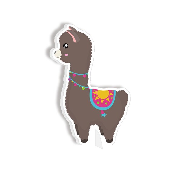 Lama tema fest dekoration lama kaktus bord midtpunkt børnefødselsdagsfest forsyninger dekorationer lama fest dekoration: Lama 3