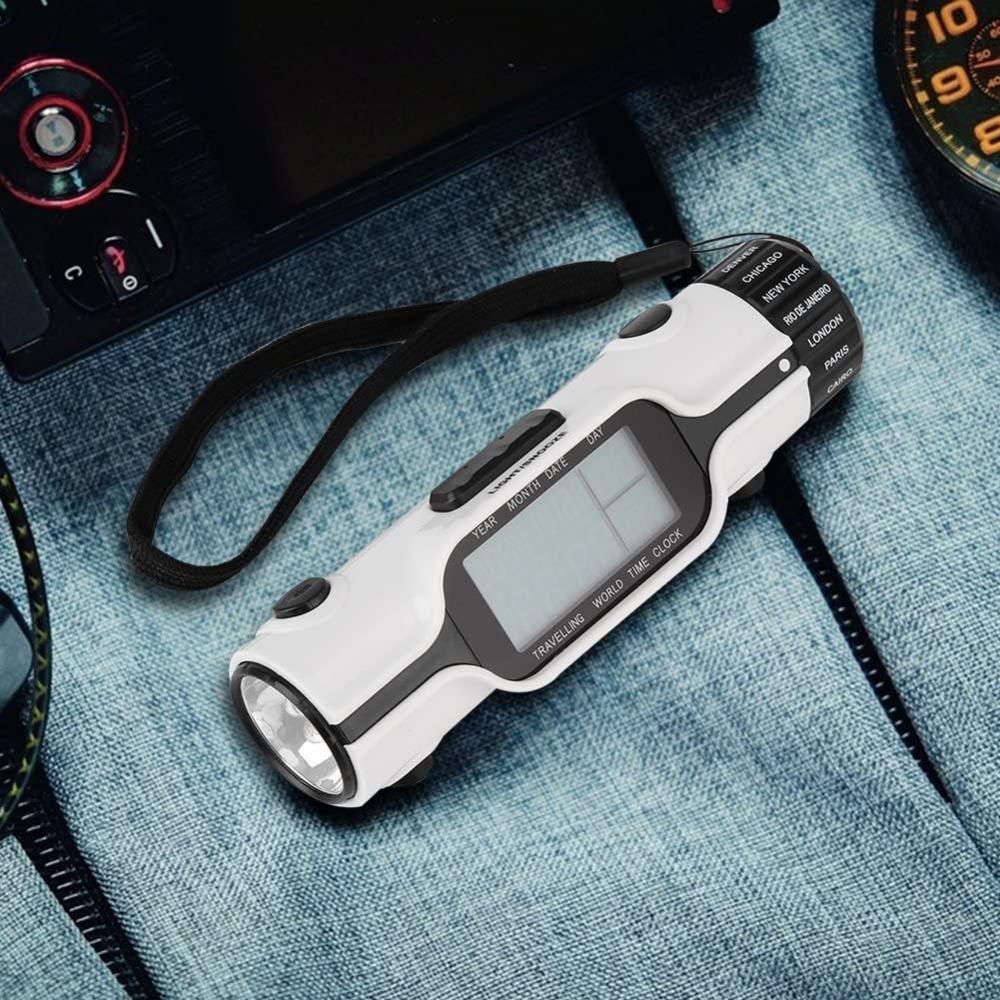 Multifunction LCD Display Digital Flashlight Clock Calendar Temperature Meter Analog-Digital Clocks For Home