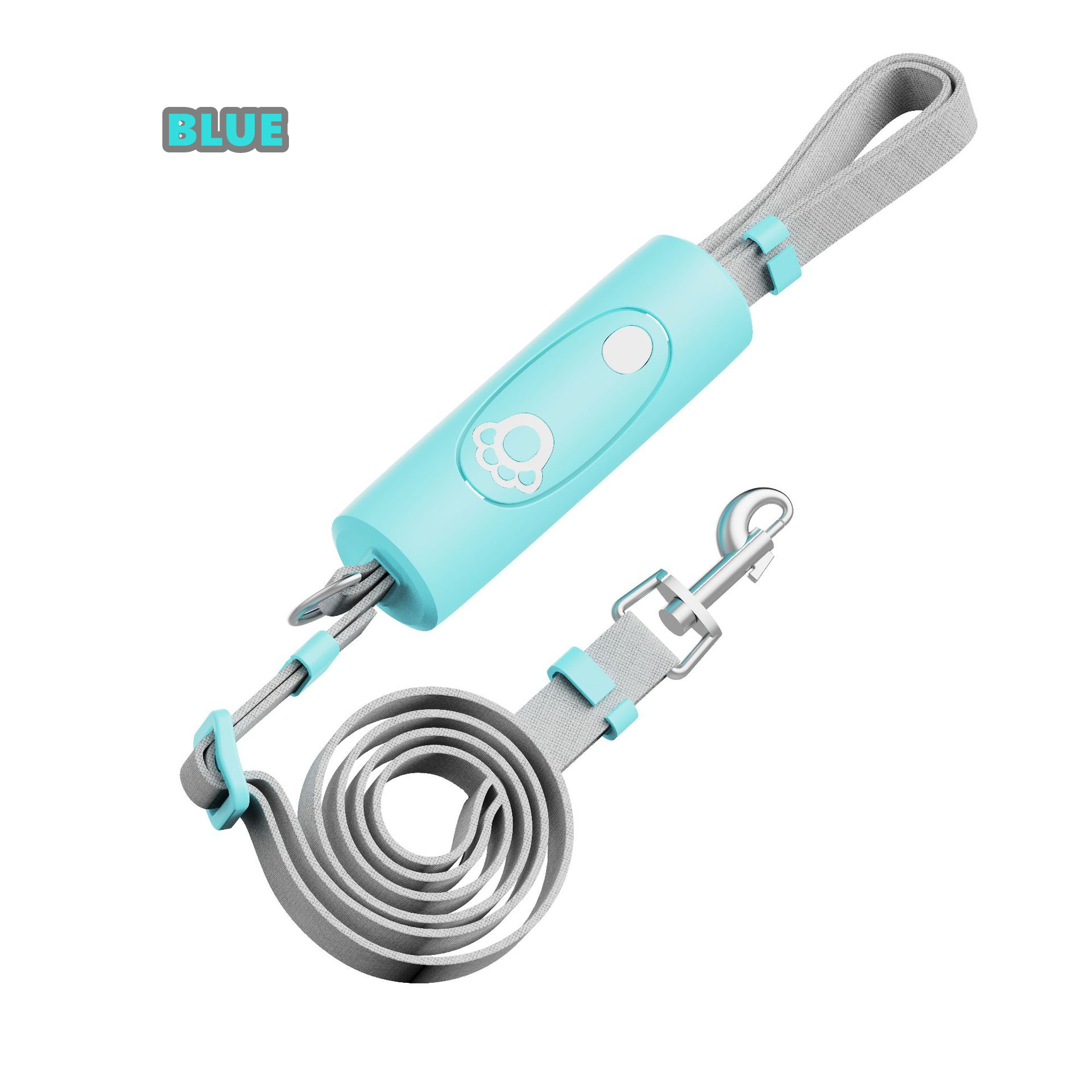 MEOWS Retractable Elastic Dog Leash Anti-Explosion Reflective Stripe Metal Clasp Comfortable Handle Easy Grip&amp;Lock Hands Free: Blue