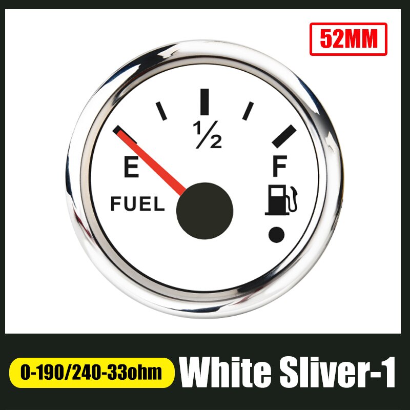 Indicatore di livello del carburante digitale impermeabile 52mm per auto indicatore di livello per motore moto camper barca con allarme: WS-1
