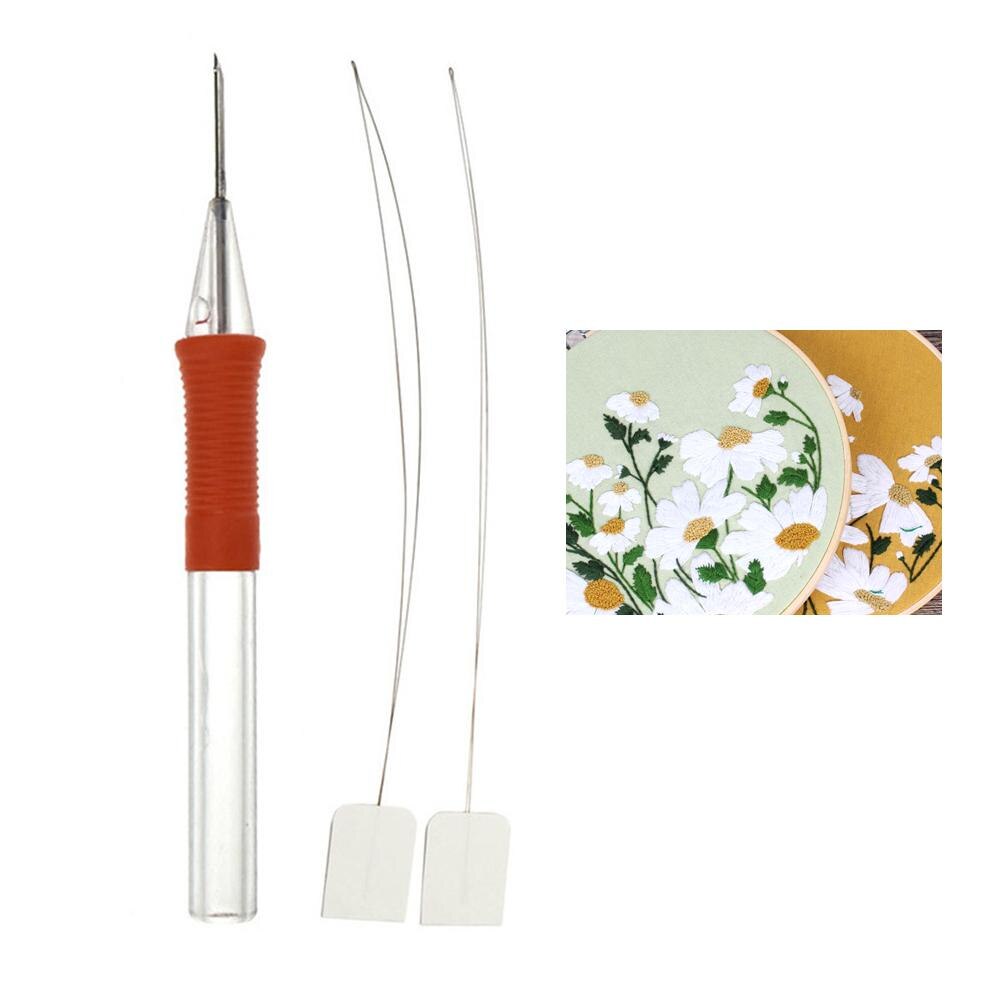 Crafts Magic Embroidery Pen Embroidery Needle Weaving Tool Fancy Home Decoration Sewing: Red