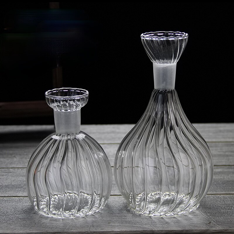 High boron silicone glass oil vinegar jug soy sauce pot seal seasoning pot striped jug
