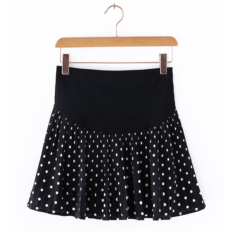 Jupes de maternité pour femmes enceintes, vêtements d'été à pois, taille réglable, , , C0163