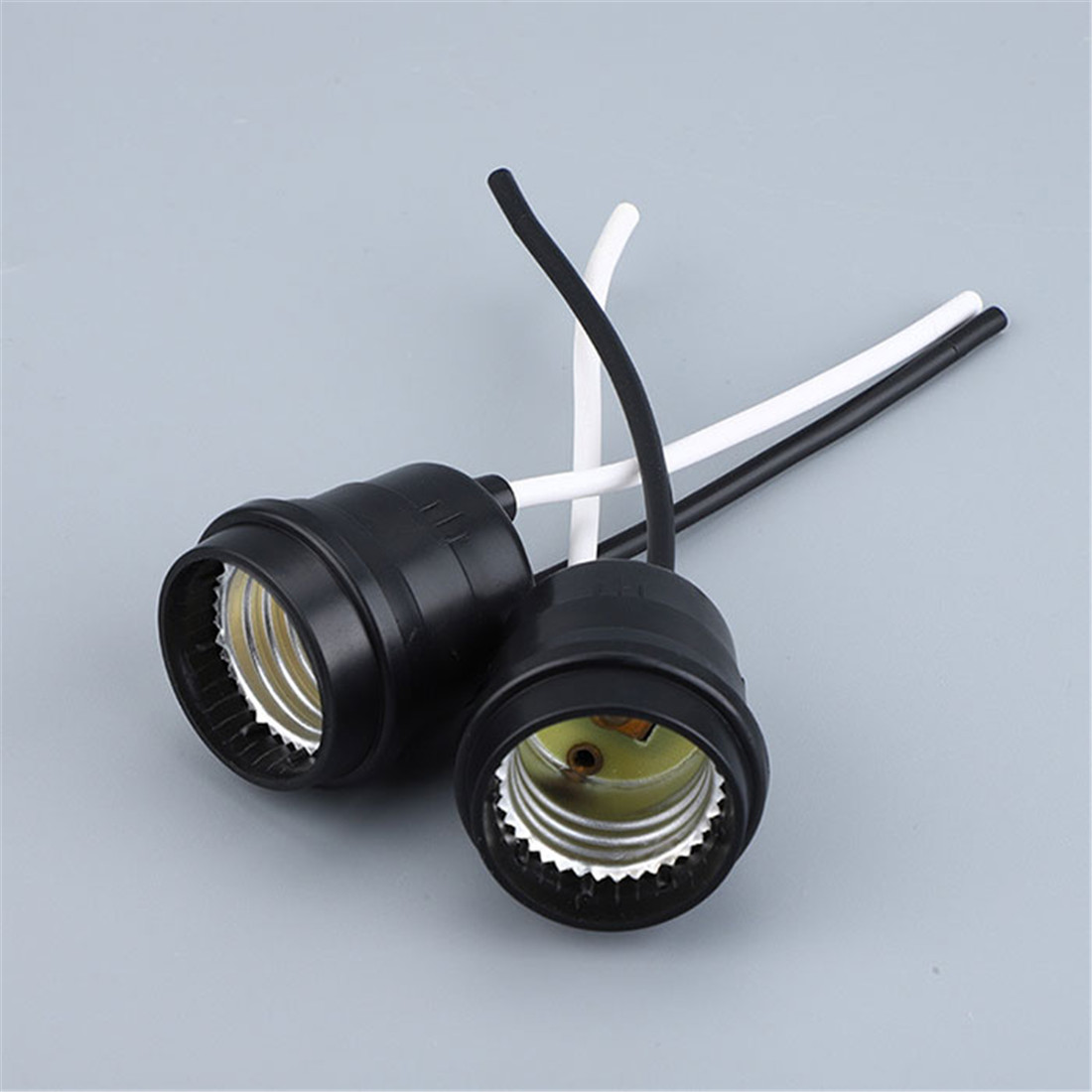 2/5/10/20pcs Pack Waterproof E27 Pigtail Lamp Socket with Wire Rainproof E26 Lamp Holder for Outdoor Garden Patio DIY Lighting