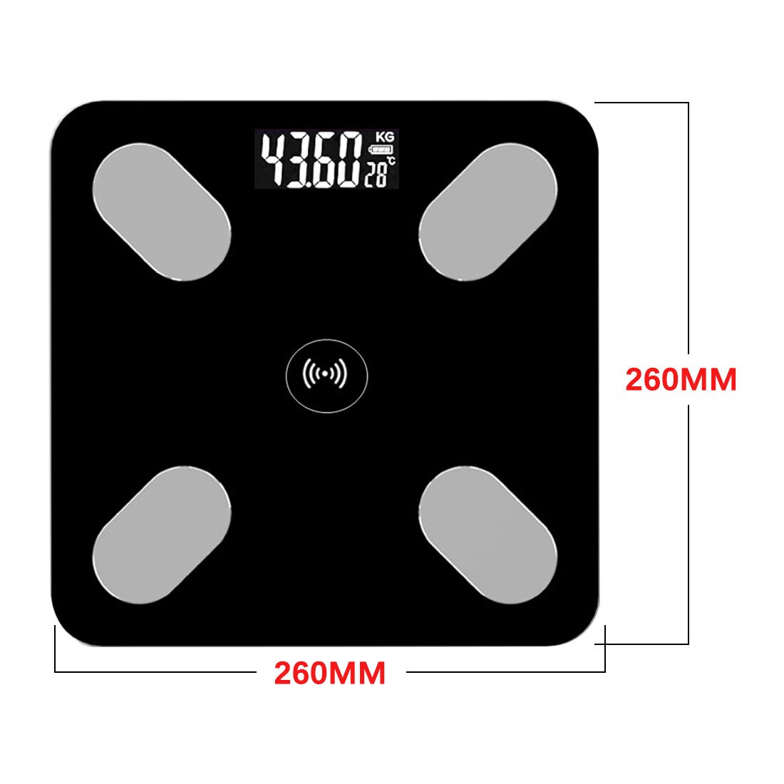 Bluetooth Body Fat Scale BMI Scale Smart Electronic ​Scales LED Digital Bathroom Weight Scale Balance Body Composition Analyzer