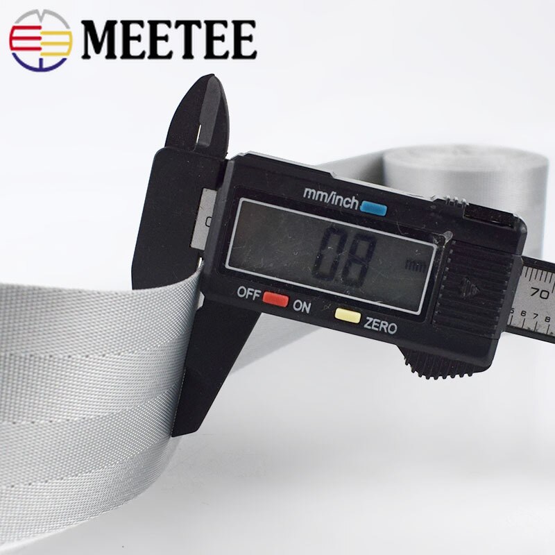 8m 1mm Dik 25/50mm Grijs Polyester Nylon Tape DIY Handleiding Kinderen Veiligheid Seat Rugzak huisdier Band Riem Ambachten RD003