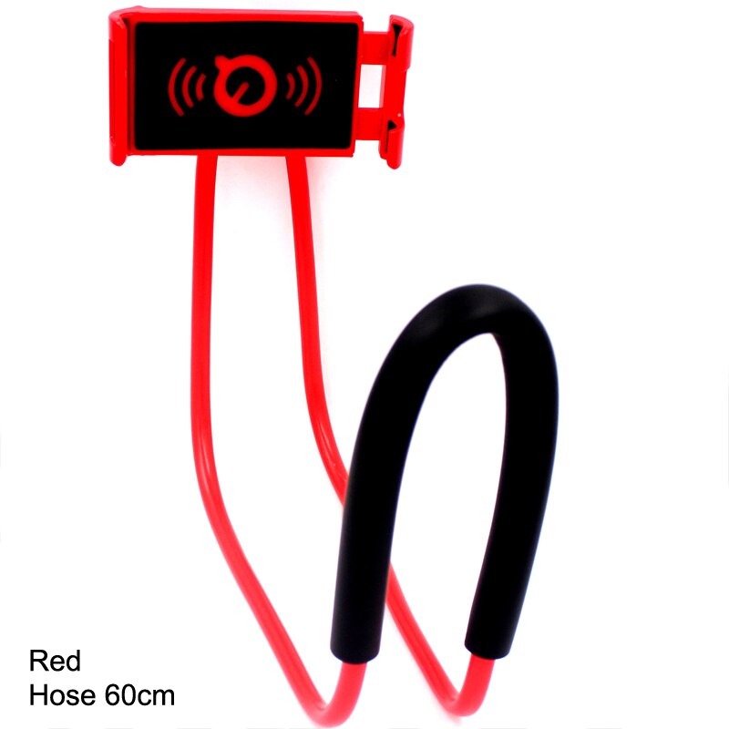 360 graders rotation doven mobiltelefonholder mobiltelefonholder mini hals hængende nakkebeslag: Rød