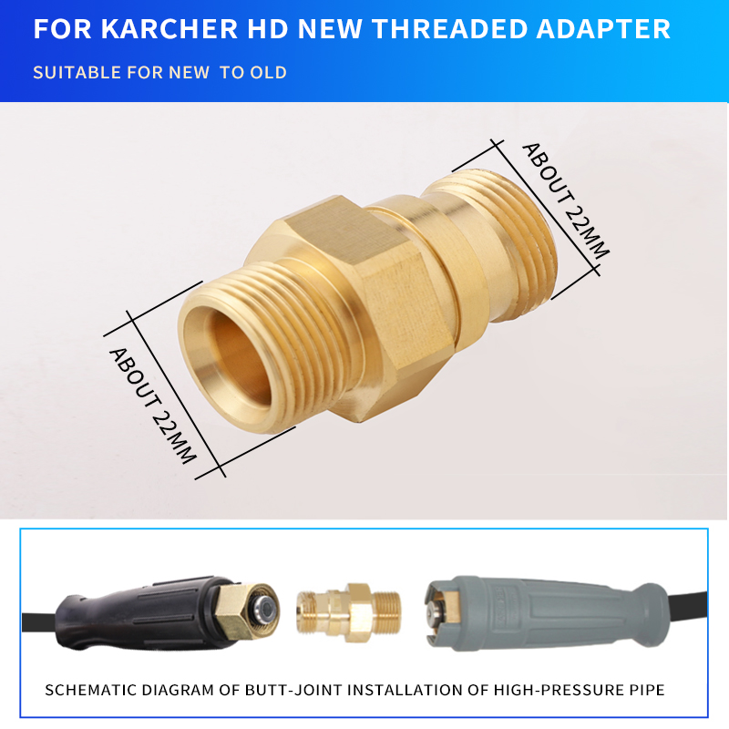 Adapter Für Karcher HD Hochdruck Washer Einige der Neue Und Alte Stil Für Karcher HD Waschen Pistole Wasser Rohr schlauch Schnell Verbindung: Silber