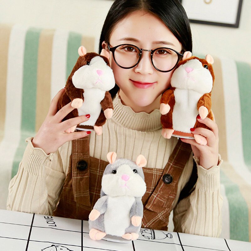 Giocattolo parlante criceto che imita il giocattolo di peluche parlante ripetendo il divertimento del giocattolo animale della peluche per la vendita del bambino PR