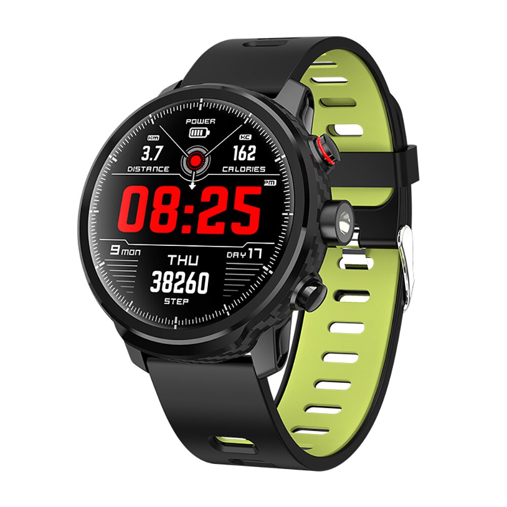 LEMFO L5 Smart Uhr Männer IP68 Wasserdichte Standby 100 Tage Mehrere Sport Modus Herz Rate Überwachung Wetter Prognose Smartwatch: Green