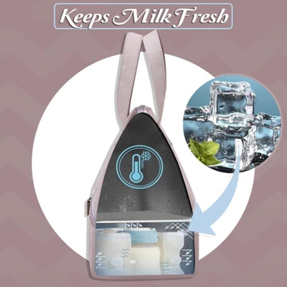 Kawaii Portable Handbag Multi-function Breastfeeding Milk Bag Box Insulation Storage Bag Lunch Double-layer Preservation