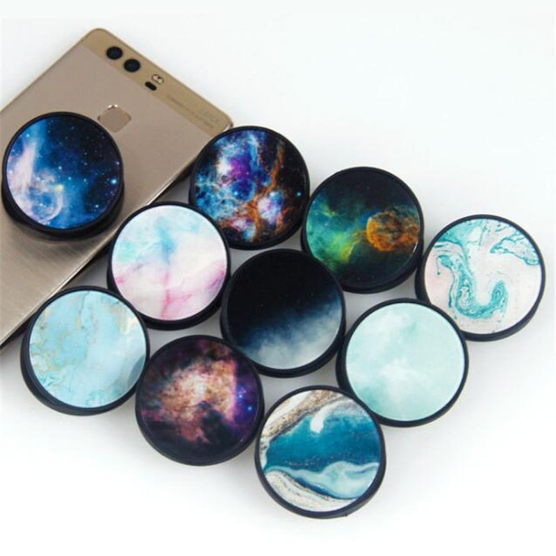 Starry Marble Expanding Stand Grip Mount Phone Socket Fold Mobile Smartphones Pocket Desktop Stand Bracket Phone Stand Holder