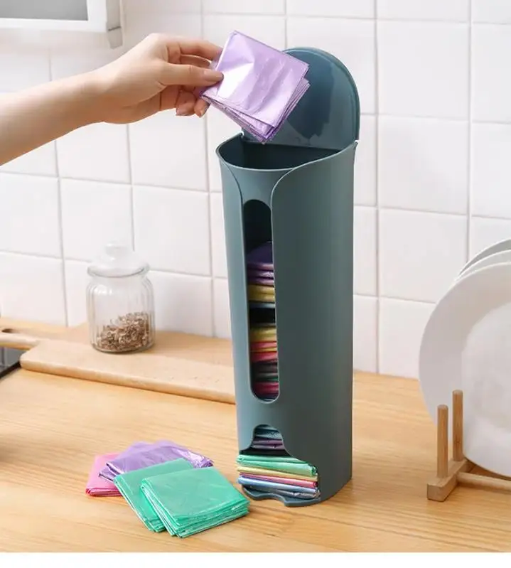 Keuken Plastic Zak Houder Organizer Muur Opknoping Vuilniszak Opbergdoos Badkamer Vuilniszak Emmer Dispenser Keuken Accessoire