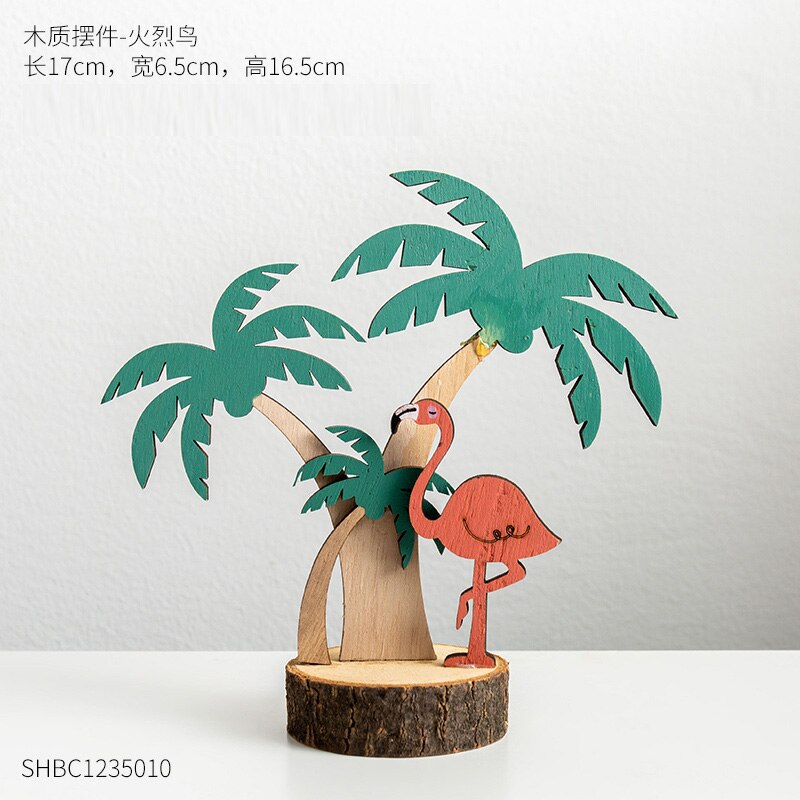 Blatt krokodil Flamingo papagei Auto Anlage Ebene holz Heimat Dekor raum dekoration freundlicher zimmer dekor Karikatur tiere sommer Hallo: Flamingo