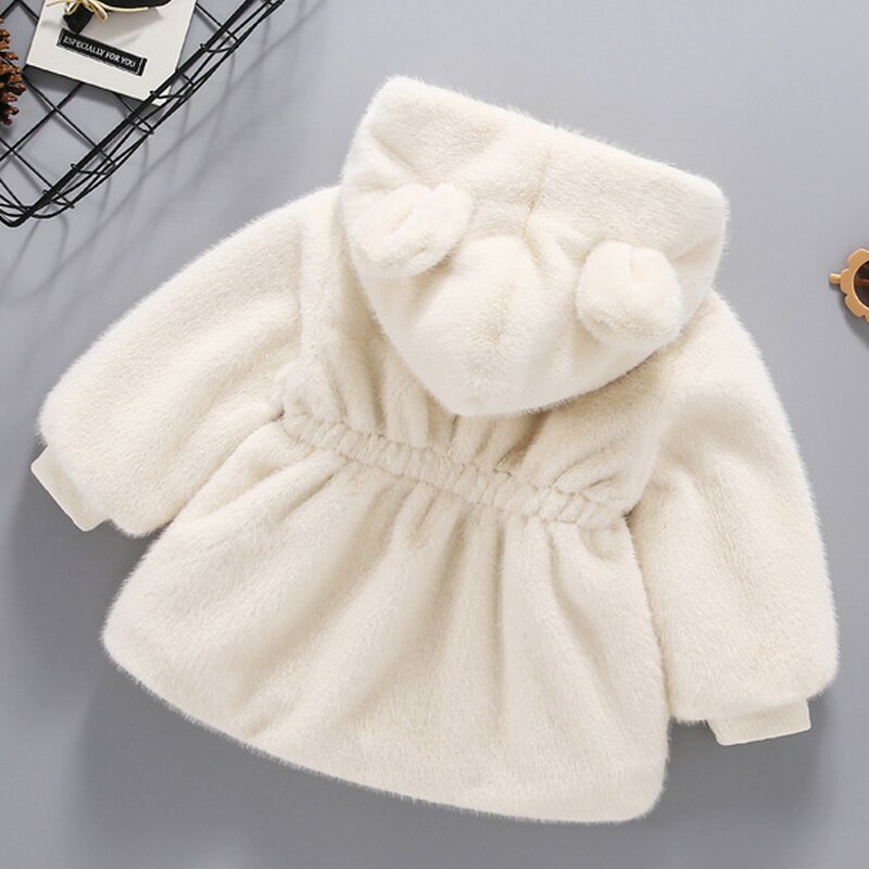 Winter Jassen Meisjes Wollen Overjas Leuke Kapmantel Voor Kids Meisje Warme Bovenkleding Wollen Jassen Dikke Meisje Kleding