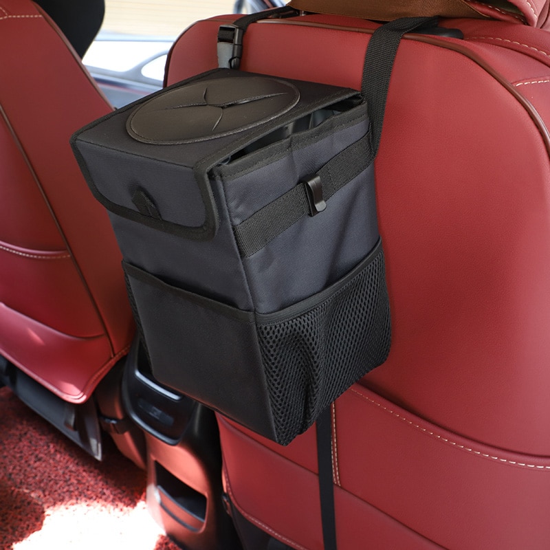 Car Trash Bin Auto Organizer Storage Box Universal Car Trash Can Rubbish Gargage Holder Automobile Storage Bucket Accessories