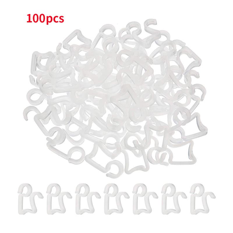 100Pcs Gutter Hangen Haken S Clip Haken Voor Kerst Decoratie Buiten Lichtslingers Licht Fairy Seizoen Kerst Decoratie: style 1