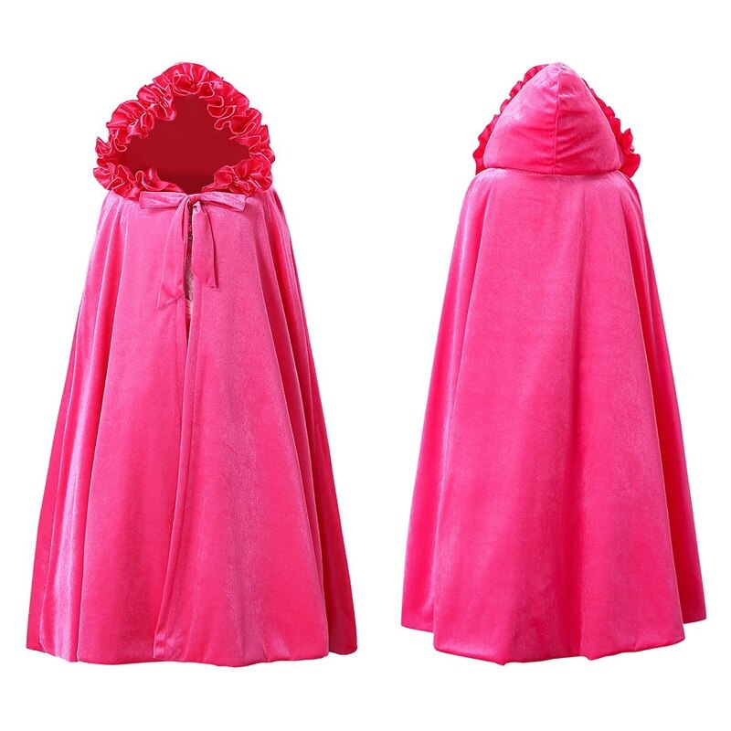 Muababy tjejer volanger huva kappa elsa sophia anna törnande skönhet belle fancy dress up kappa halloween kostym