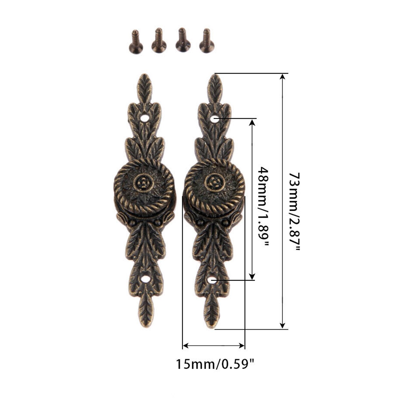Kit De Fermoirs Vintage En Alliage Zinc - Style Bronze Antique - Pour Meubles, Coffres Ou Projets DIY
