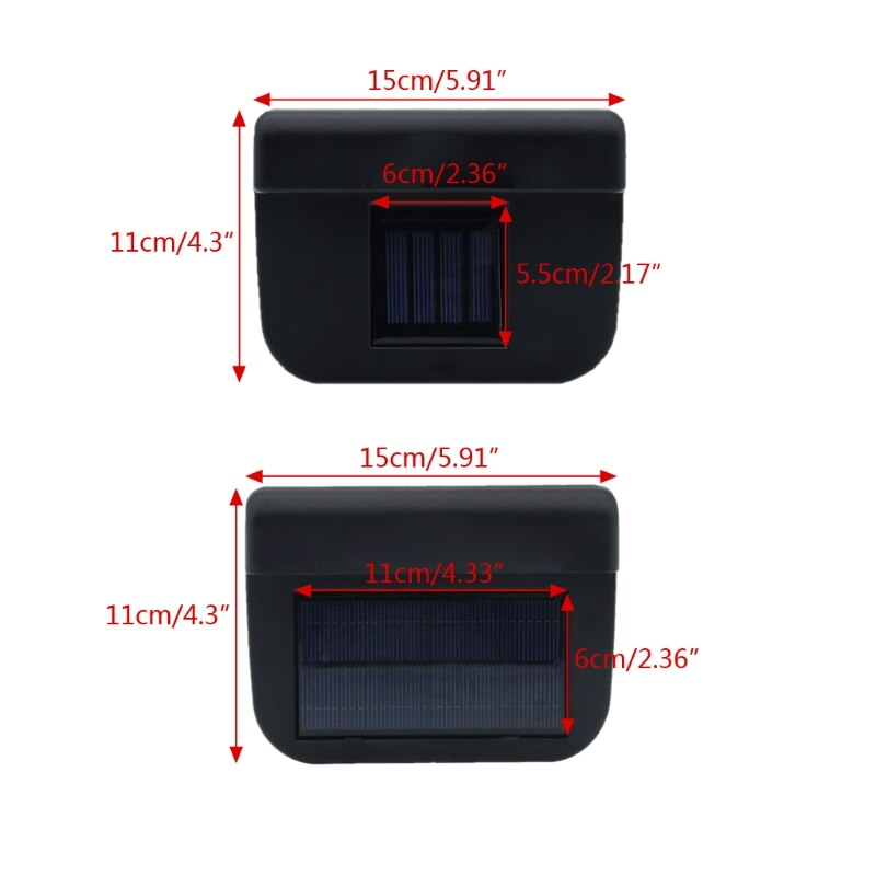 Énergie solaire Mini climatiseur voiture Auto évent ventilateur frais climatiseur Portable E7CA