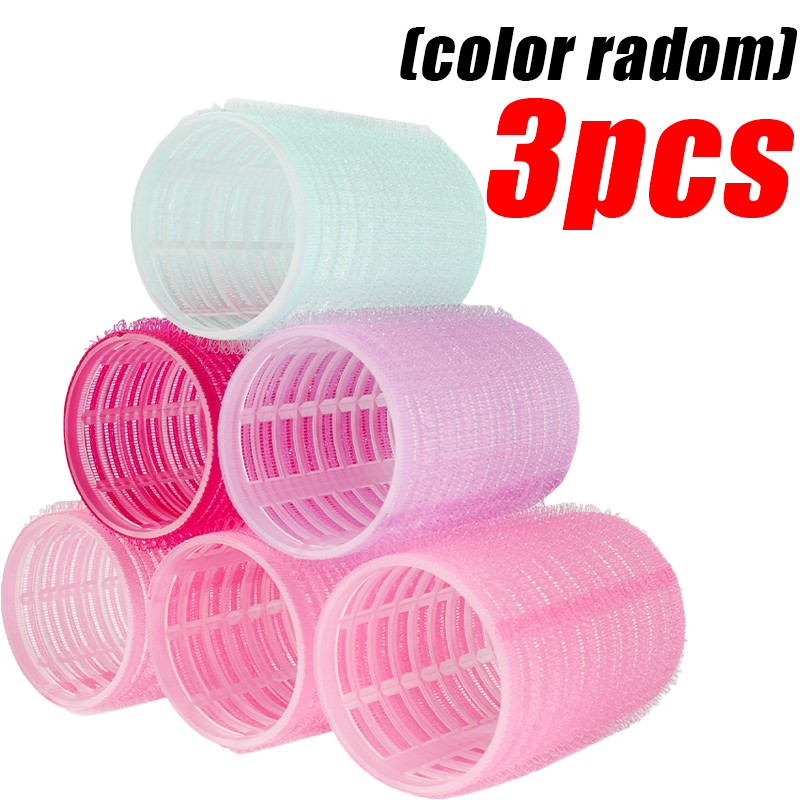 Rolo de cabelo autoadesivo de plástico, sem calor, franja de ar, rolos, modelador de cabelo diy, ferramenta de estilo para mulheres, rolo rosa: Verde