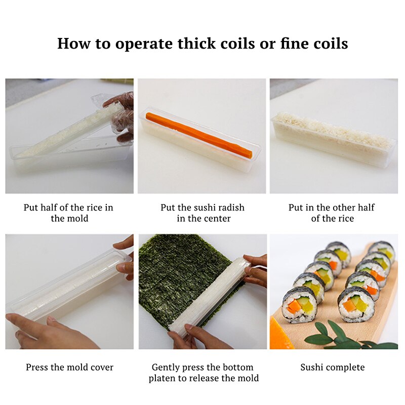 Rouleau de boule de riz japonais, moule à Sushi, presse antiadhésive bricolage outils de fabrication de Sushi, accessoires de cuisine