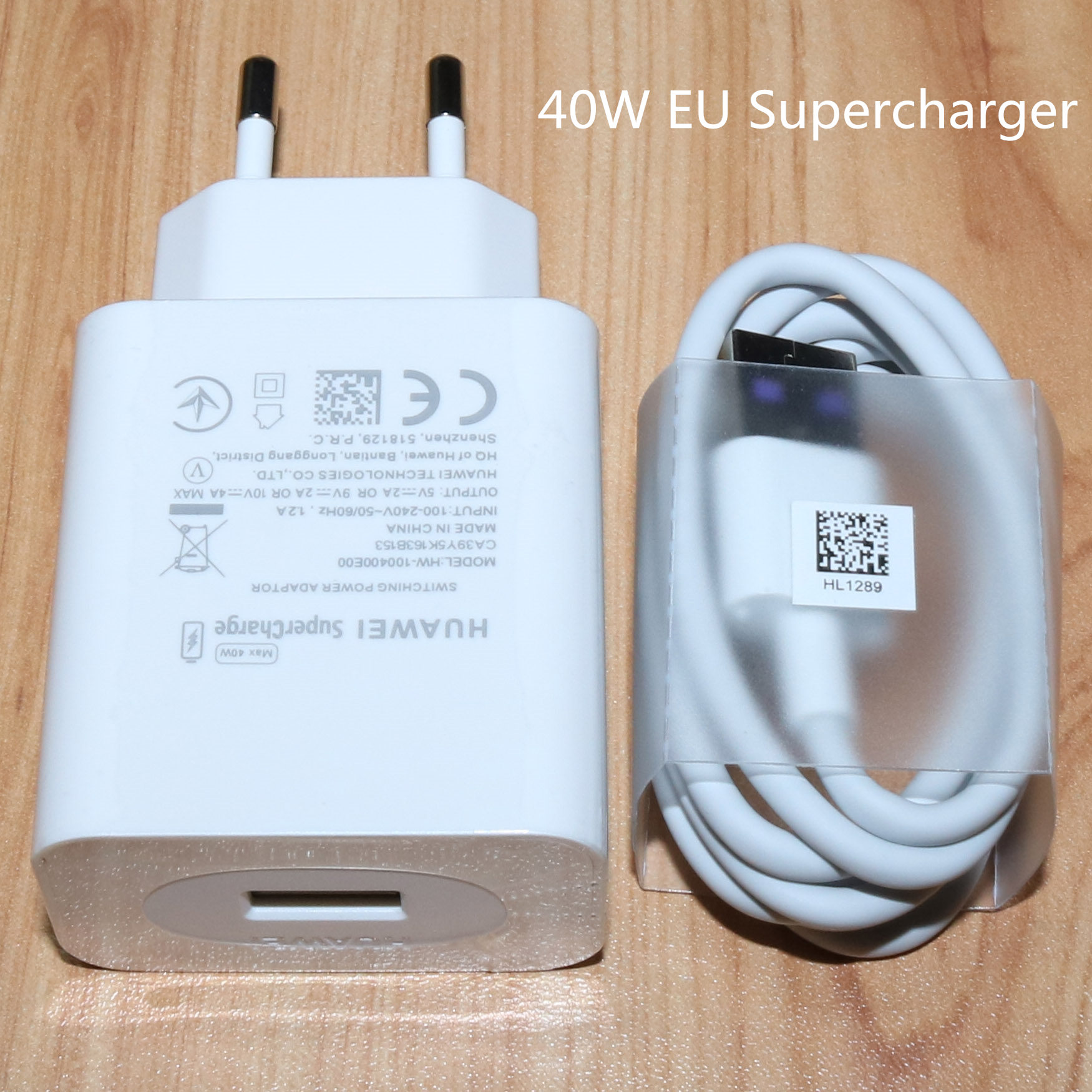 Original EU Huawei P30 Pro Fast Charger 40W Supercharge quick charge 5A usb Type c cable for P20 Mate 30 x 20 Nova 4 5 5t