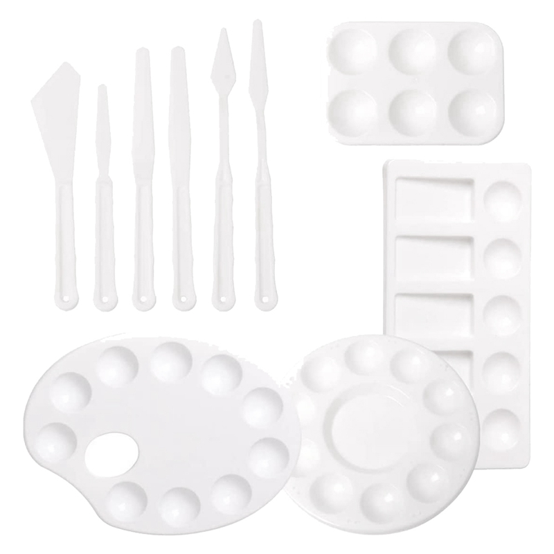 Paleta de pintura y juego de cuchillos para pintar, juego de herramientas de pintura para manualidades DIY, pintura al óleo, mezcla de pinturas, mezcla acrílica: Default Title