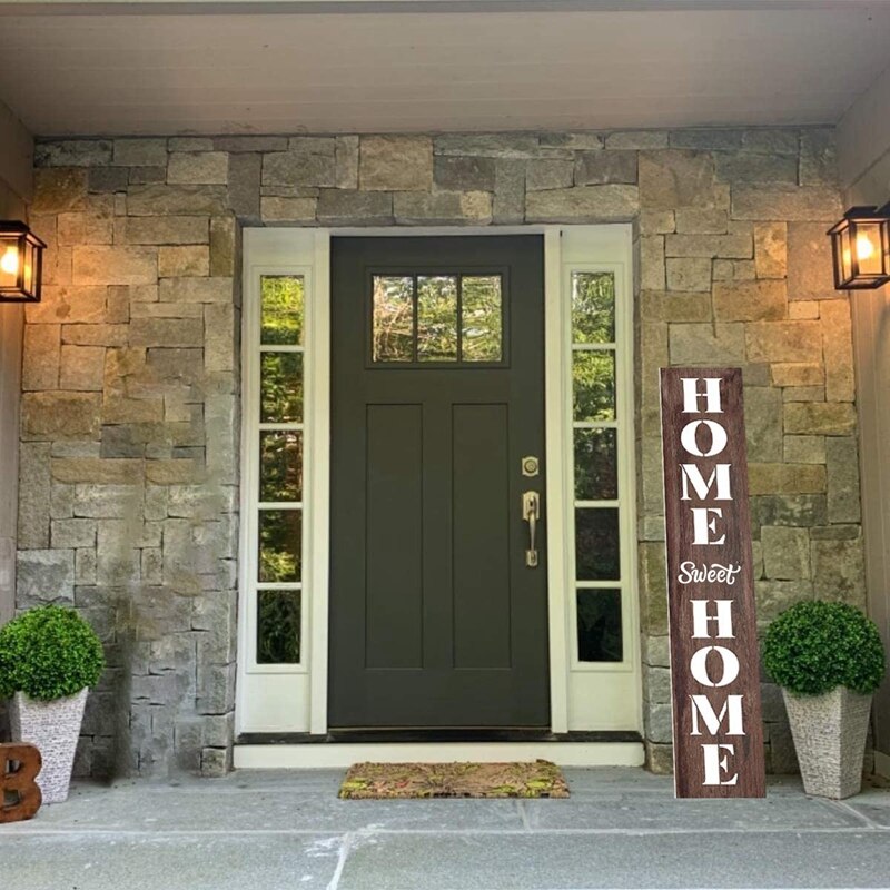 Große, vertikale „home sweet home“-schablonen zum bemalen von holz, wiederverwendbares schablonenset für holzschilder, leinwände und diy-bastelarbeiten