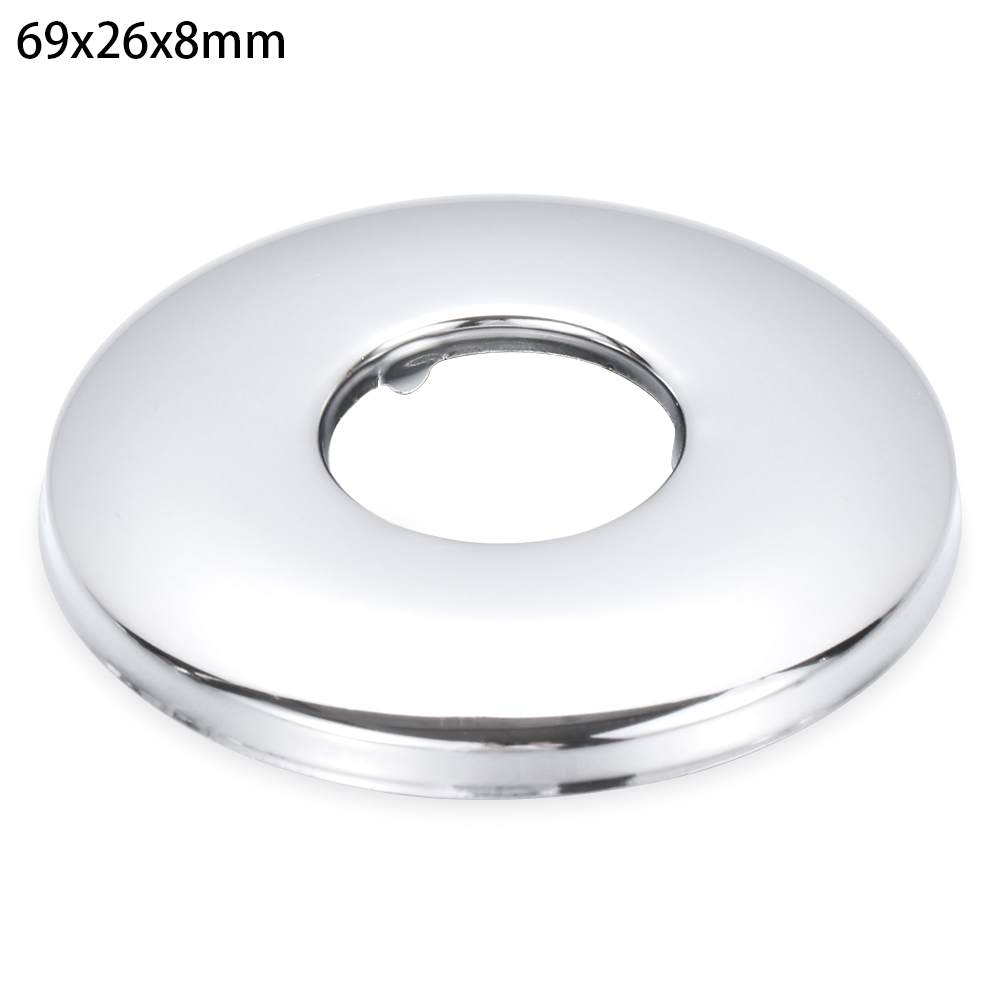 1Pc Shower Faucet Decorative Cover Chrome Finish Stainless Steel Water Pipe Wall Covers Kitchen Bathroom Tools Accessories: 69x26x8mm