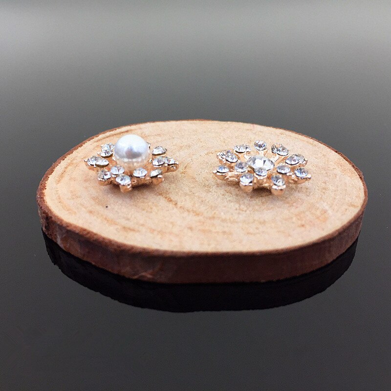 10 stk rhinestone håndlavet diamant perle blomst perler til håndværk legering mobiltelefon sag stikker diy smykker tilbehør