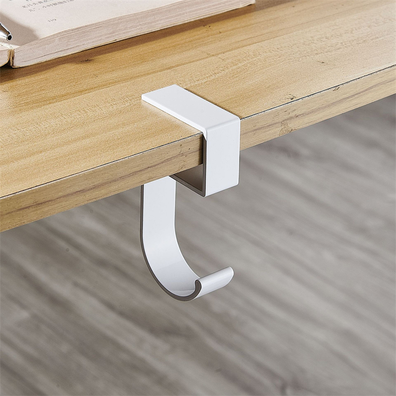 Colgador de bolsa de escritorio, colgador de bolsa portátil, gancho para bolsa de borde de escritorio para escuela y oficina, colgador de mochila de escritorio, estante lateral para bolso de escritorio sin perforaciones: Verde claro