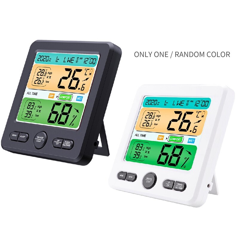 Hygrometer Indoor Thermometer, Desktop Digital Thermometer with Temperature and Humidity Monitor for Wine Cellar