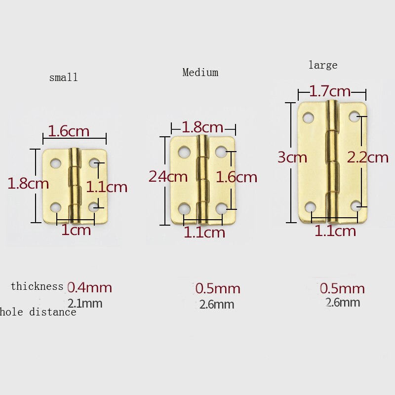 Mini charnières miniatures en bois, petit boîtier en bois, à ouverture plate, 20 pièces