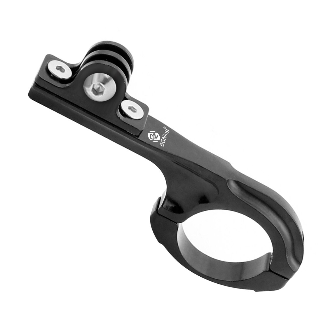 BGNing-soporte para manillar de bicicleta, de aluminio, para manillar de motocicleta de 30-31,8mm, negro para cámara Gopro Hero 2 3 3 + 4: BGNing Logo