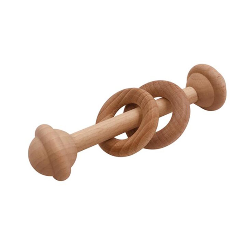 Babyspielzeug, holzrassel, sicheres spielzeug für neugeborene, einfarbig, exquisit Baby-Saturn-bettglocke, unbemalt: Ursprünglich Titel